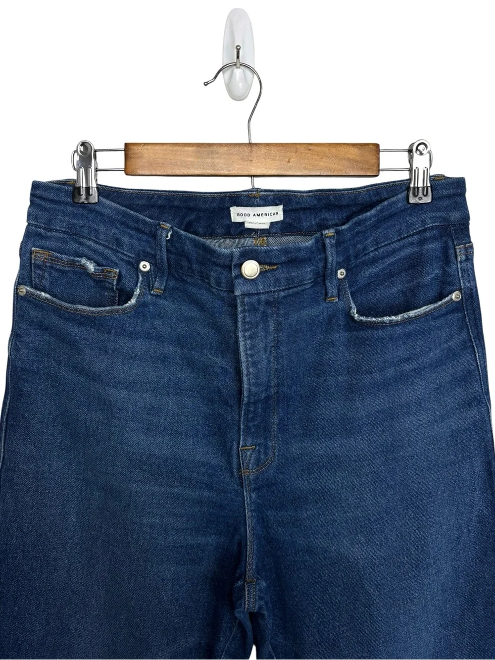 Good American Good Curve Split Pocket High Rise Straight Jeans Size 10 / 30